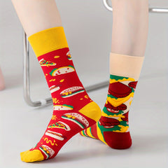 Crazy Funny Socks Colorful Novelty Crew Socks For Men Women