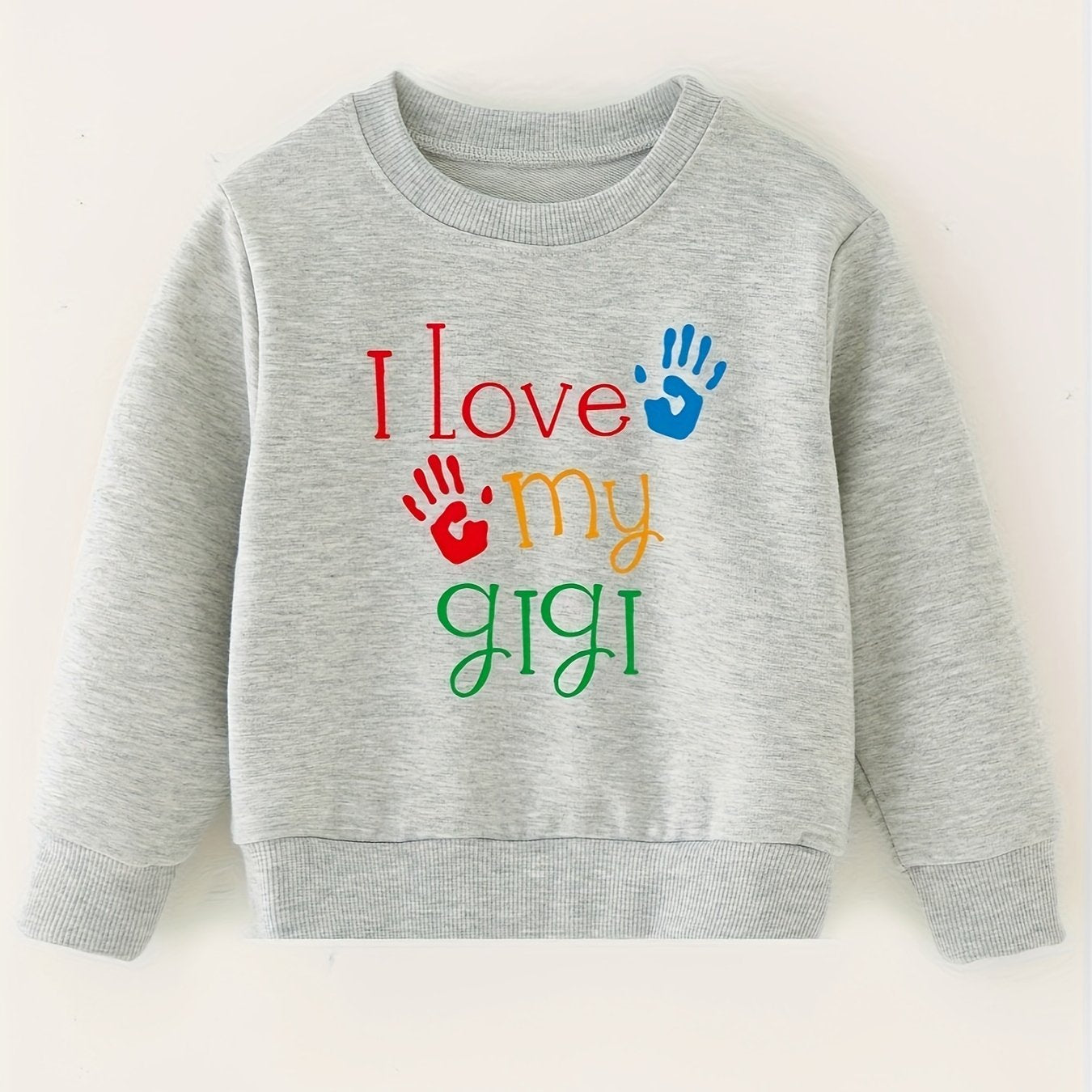 LOVE GIGI Baby Round Neck Sweatshirt Spring Autumn Long Sleeve Sports Sweatshirt
