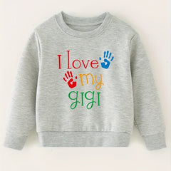 LOVE GIGI Baby Round Neck Sweatshirt Spring Autumn Long Sleeve Sports Sweatshirt