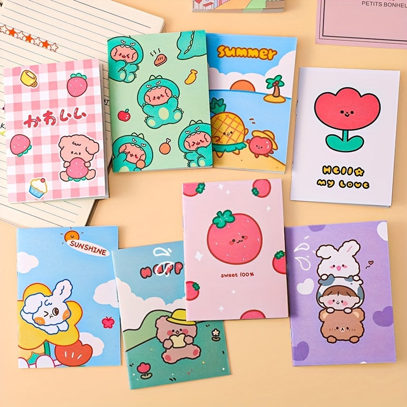 5 Pcs Cartoon Plan Notebook For Elementary School, Small Gift, Birthday Gift