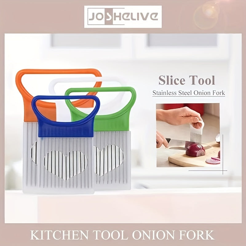 Stainless Steel Onion Insert Onion Cutting Fixer Kitchen Tool
