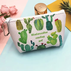 Cactus Coin Purs Zipper Small Wallet Key Bag Waterproof Durable