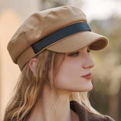 Brown Women's Beret Baseball Cap Newsboy Caps