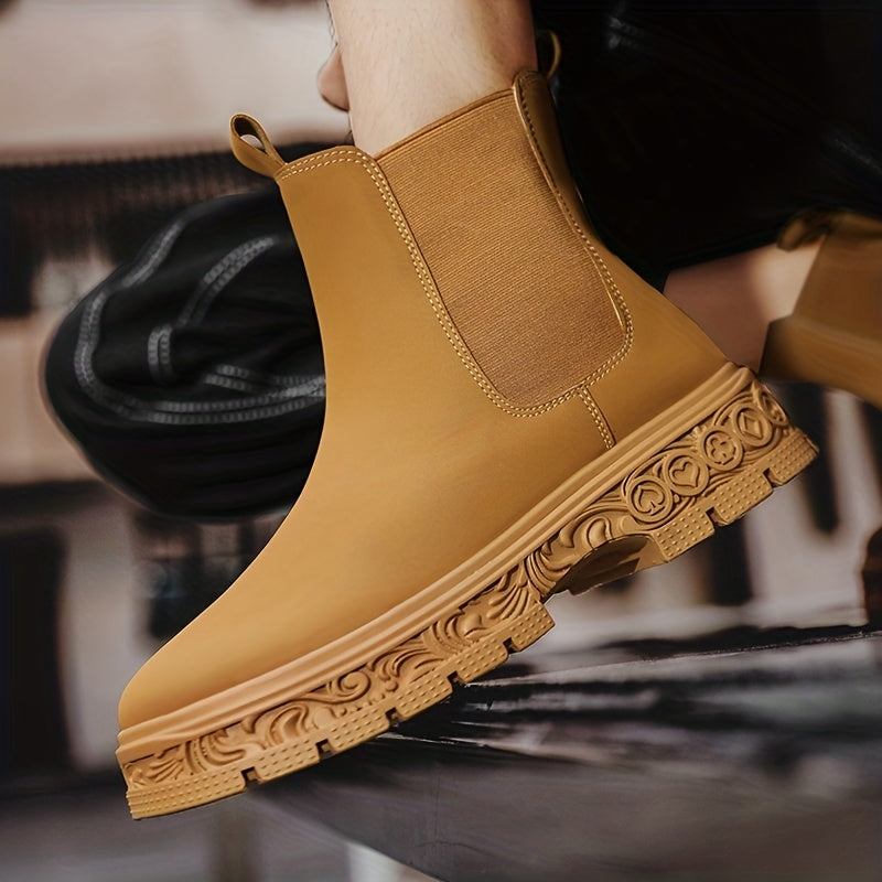 Men's Chelsea Boots Sculpted Sole Casual Walking Shoes