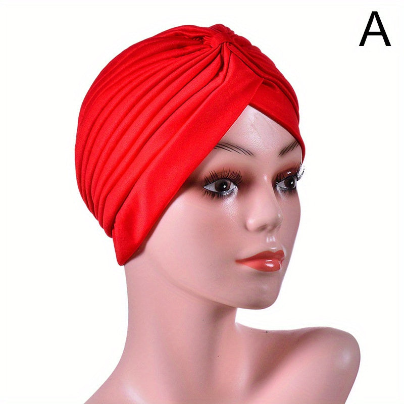 Women Chemo Hat Turban Beanie Pre Tied Twisted Braid Hair Cover