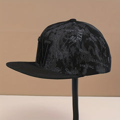 Classic Punk Hip Hop Baseball Cap Flat Brimmed Hat 100% Cotton Snapback