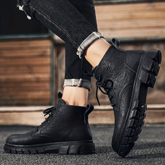 Men's Preppy Style Ankle Boots Lace up Boots