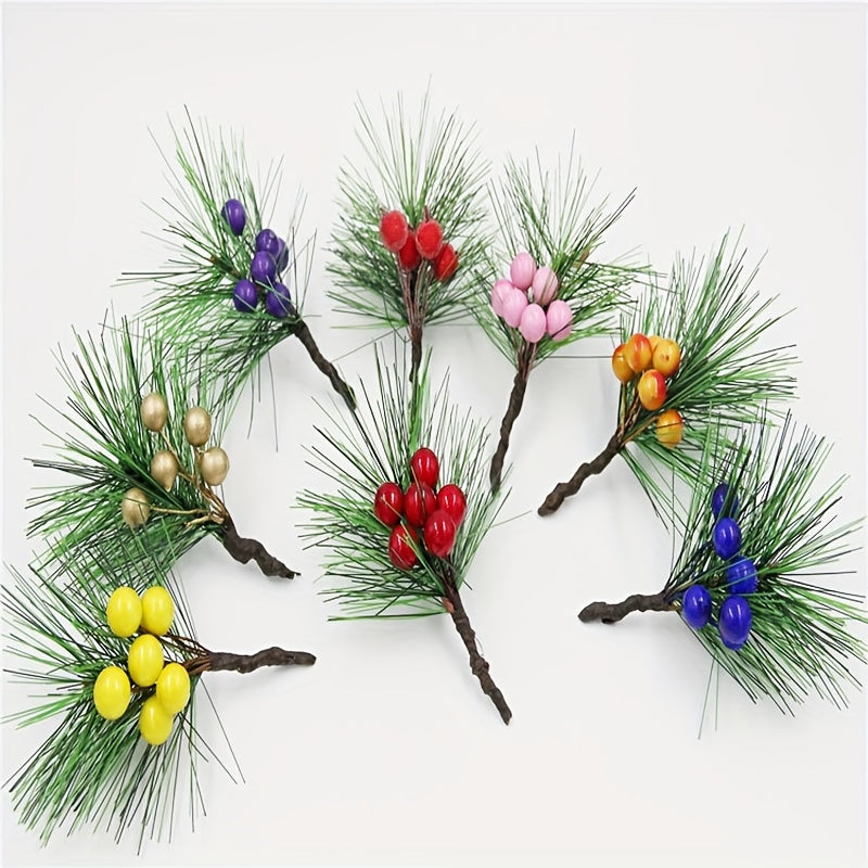 Simulation Christmas Branches Sticky Pine Cone Pine Needle Branches