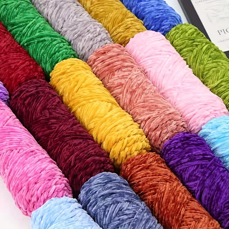 4pc Velvet Yarn for Hand Knitting Crocheting Violent Bear Doll 100g pc