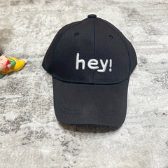 Casual Baseball Cap With Hey Embroidery Sun Protection