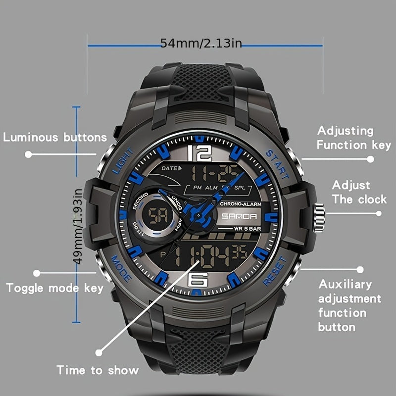 SANDA Waterproof LED Digital Sports Boy's Watch Gift