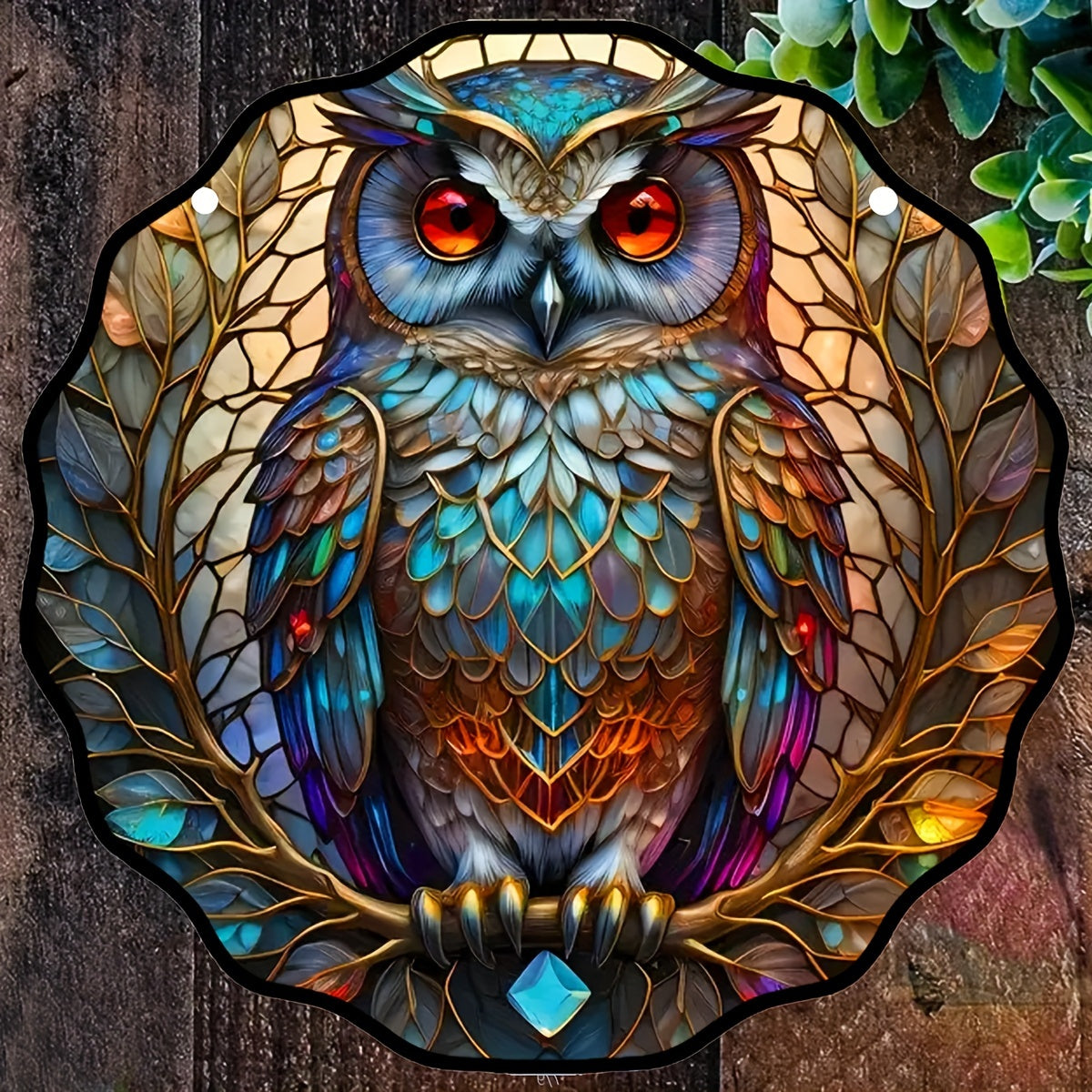 Owl Dyed Acrylic Hanging Window Christmas Gift