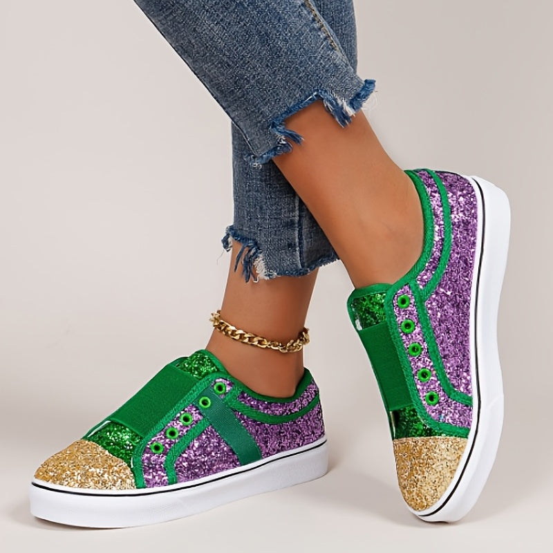 Sequins Decor Slip On Sneakers for Women