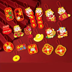 18PCS Spring Bonsai Decorations Set Year Pendant Desktop Accessories