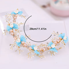Rhinestone Floral Wedding Headpiece Hair Vine For Brides