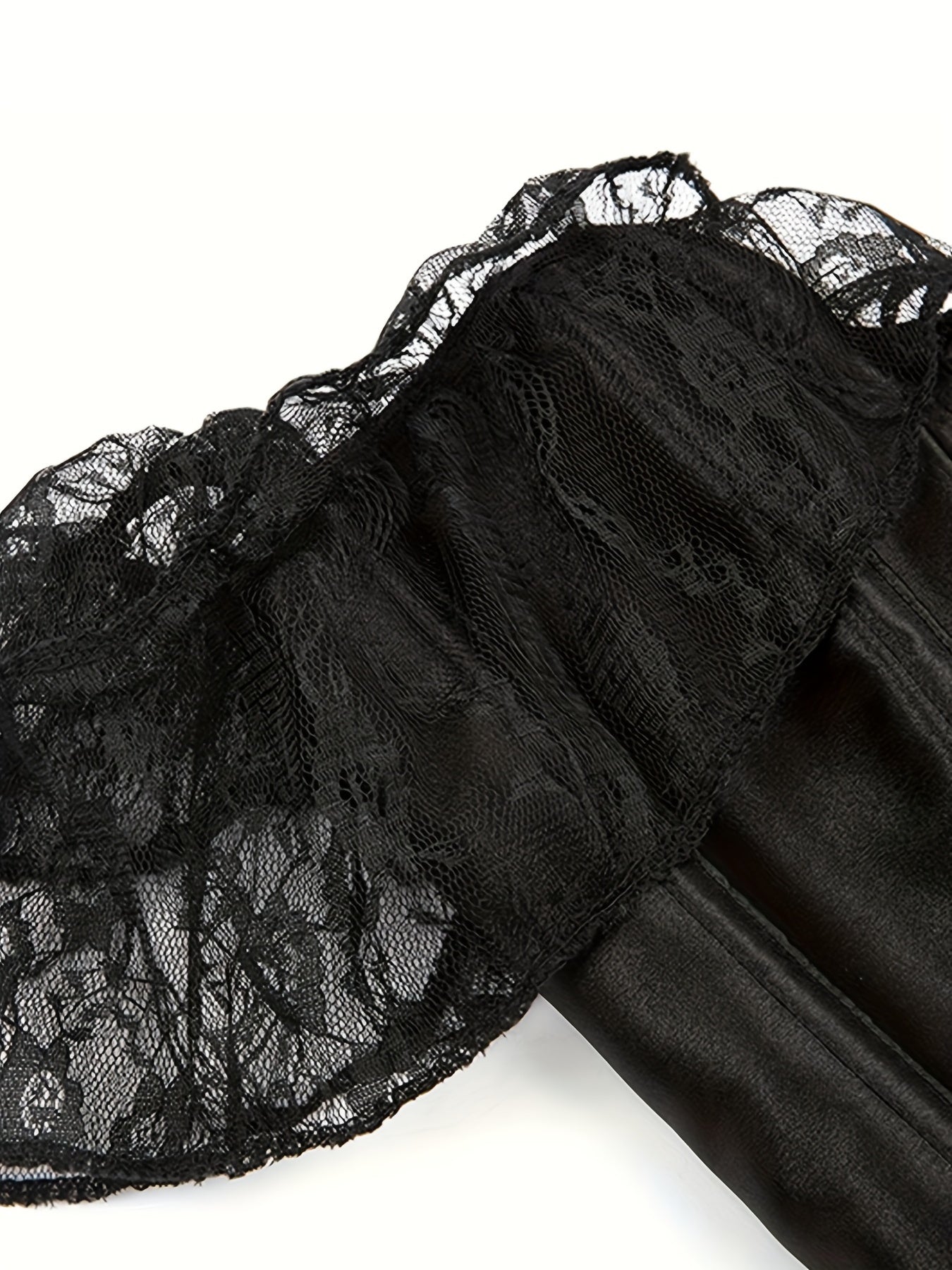 Lace Short Sleeve Corset Bustier Body Shaper