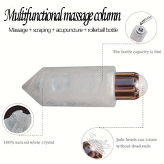 Crystal Face Massage Roller & Essential Oil Bottle Set