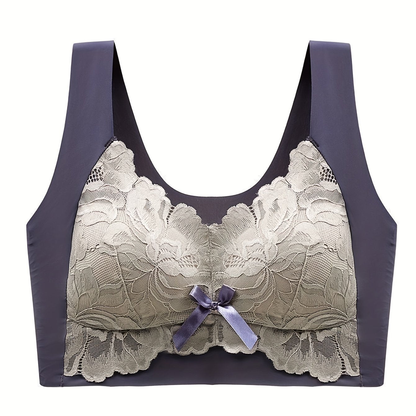 Floral Lace Wireless Bra Comfy & Stretchy Intimates Women's Lingerie