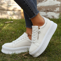 Women's Platform Skate Shoes Height Increasing Low Top Sneakers