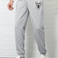 Skull Print Men's Sports Trousers Casual Joggers Pants