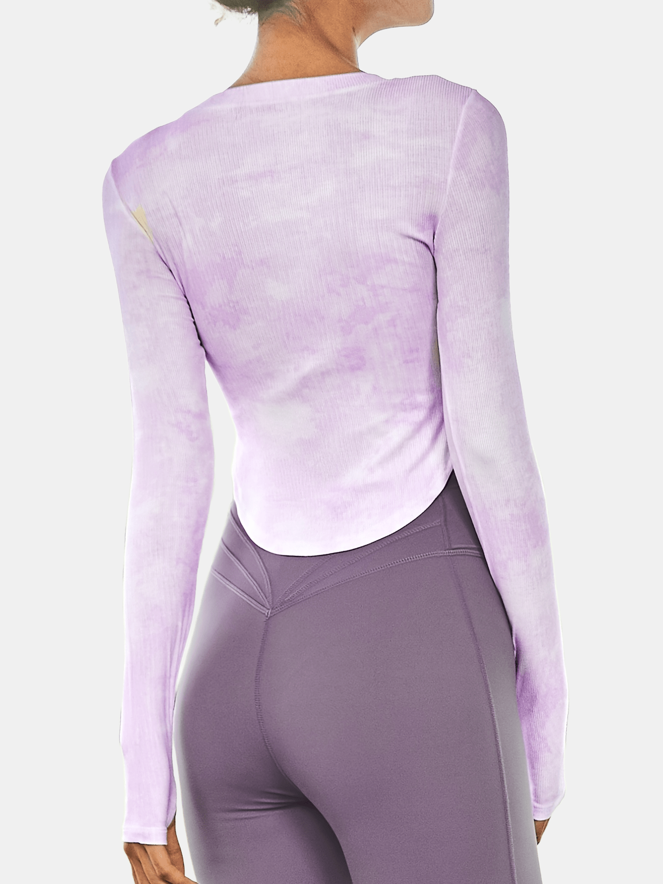 Women's Tie Dye Long Sleeve Fitness Top Quick Dry Stretchy Activewear