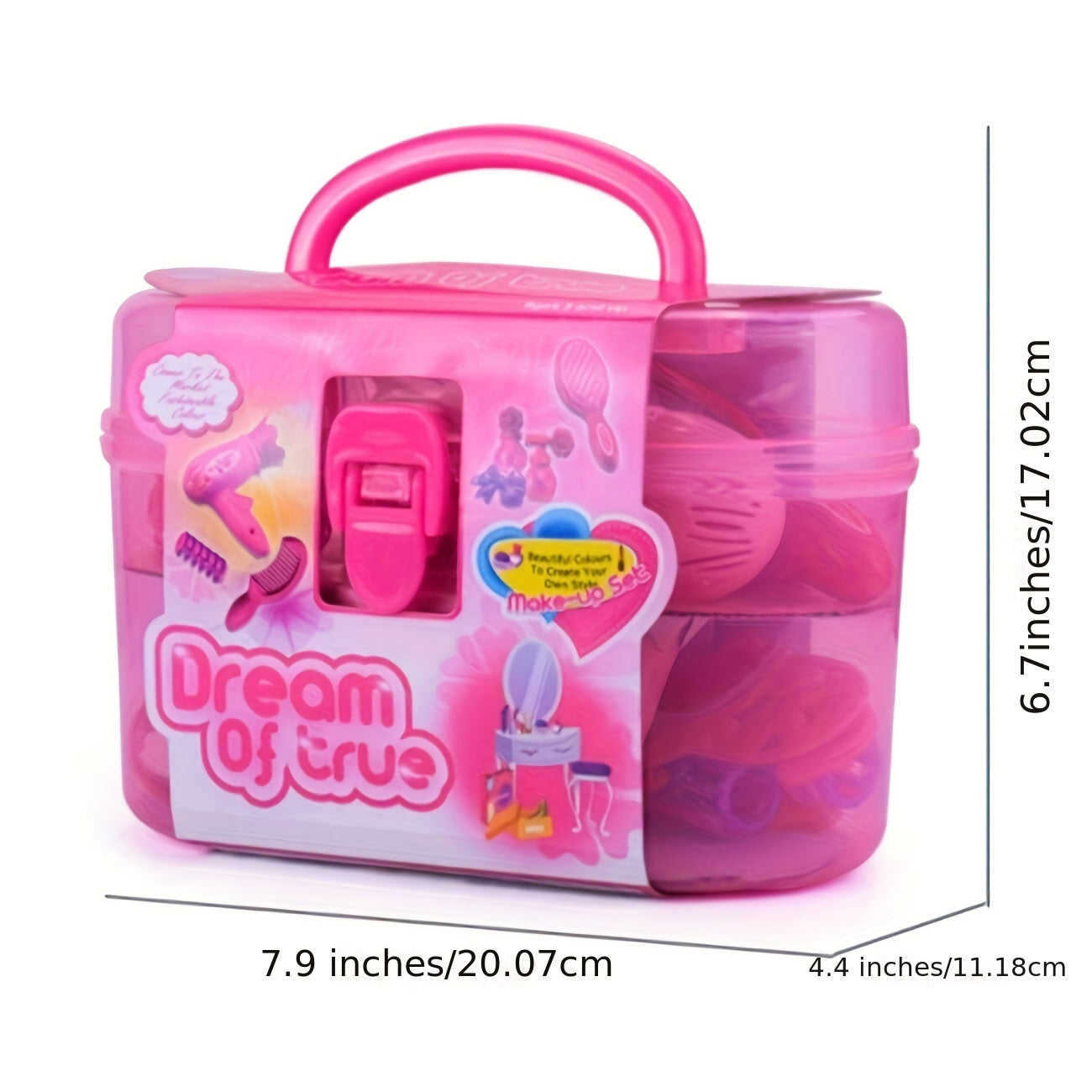 Kids Makeup & Wig Set with Hair Dryer & Mirror