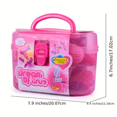 Kids Makeup & Wig Set with Hair Dryer & Mirror