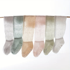 6 Pairs Kids Over the Knee Long Socks Anti-Mosquito Thin Mesh Breathable