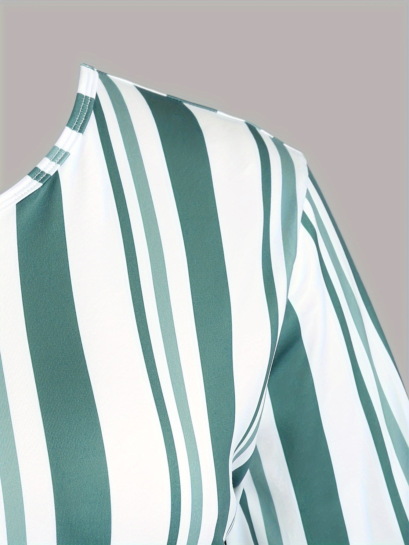 Casual Pajamas Set Women's Striped Print Tee & Solid Pants 2 Piece Set