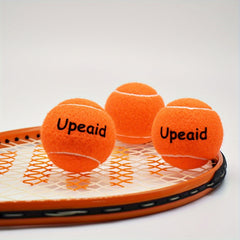 3pcs Rubber Tennis Balls Orange for Beginners Practicing
