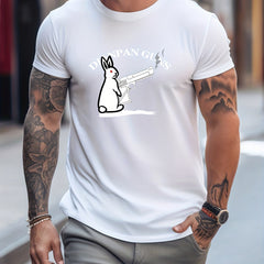 Men's Printed Leisure Sports Tee Casual Stretch T-shirt