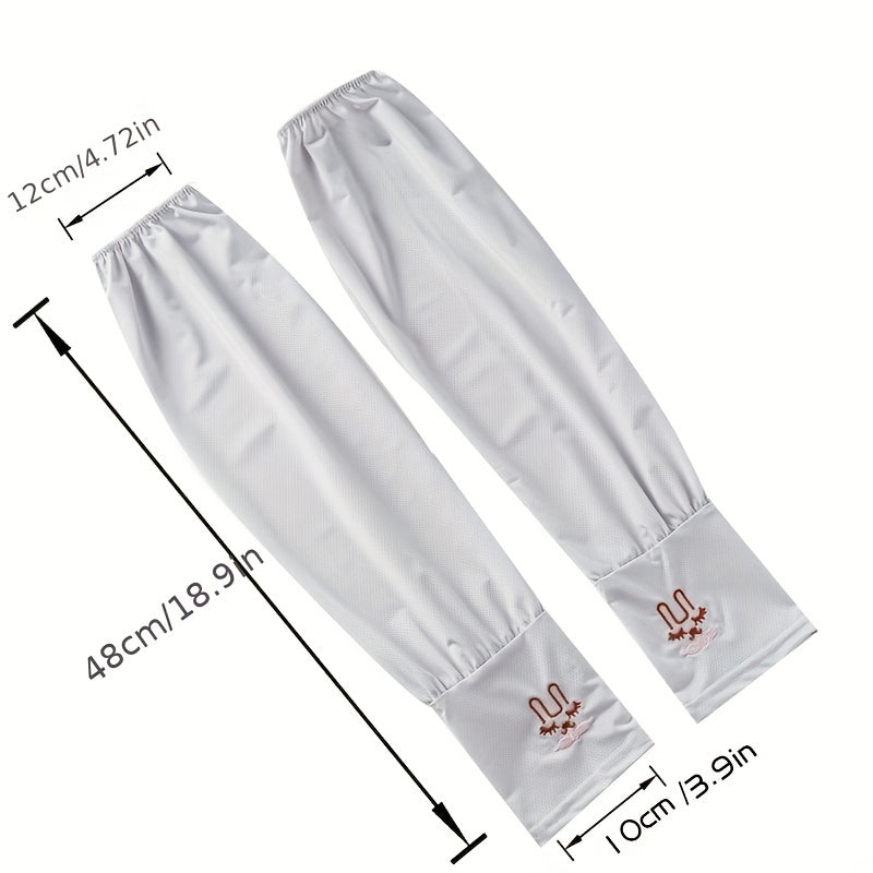 Rabbit Embroidery Sunproof Ice Sleeves for Women