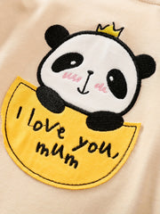 Cotton Jockstrap Romper Lovely Bear Graphic Baby Boys Body