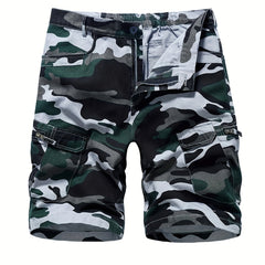 Men's Camo Denim Shorts - Casual Street Style for Summer