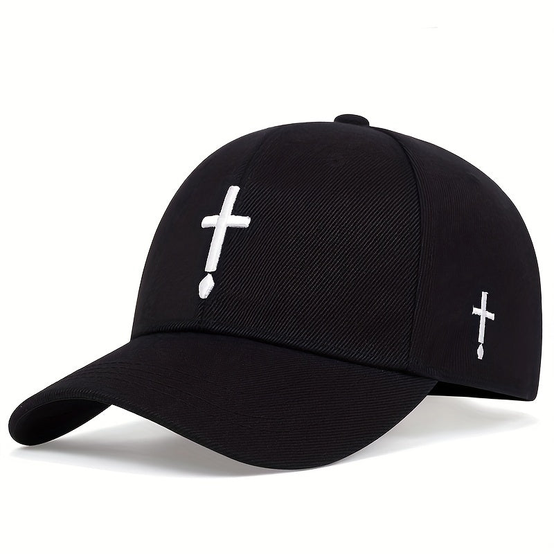 Cross Embroidery Baseball Cap Adjustable Dad Hats