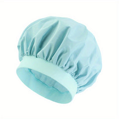 Waterproof Reusable Women's Shower Cap Double Hair Cap PEVA Lined
