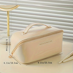 Large Travel Cosmetic Bag Waterproof Makeup Organizer Portable With Handle