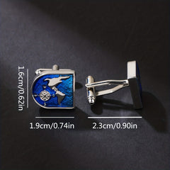 Map Pattern French Cufflinks 2 Cufflinks