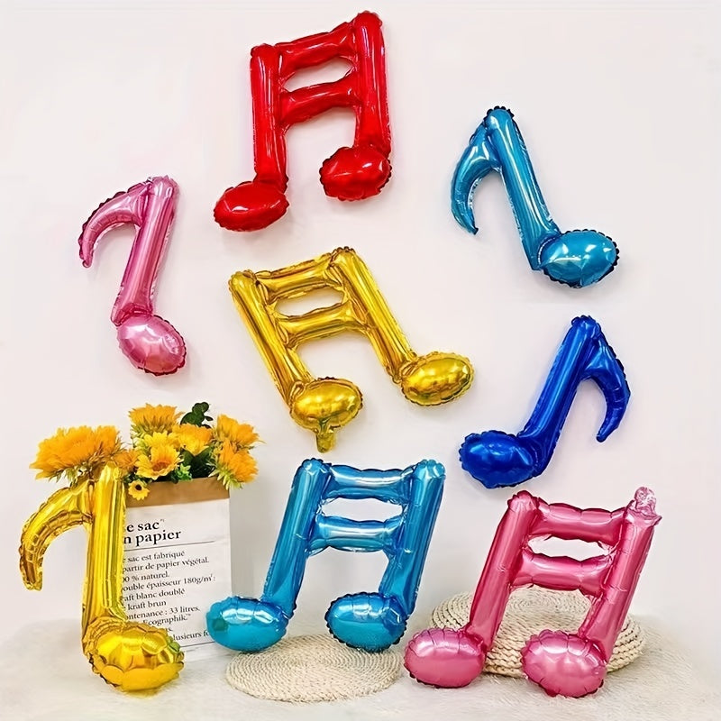 10pcs Music Notes Aluminum Film Balloons Party Decorations