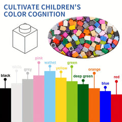 440pcs 1x1 High Brick Building Blocks Toy, Boys Girls DIY Construction Set