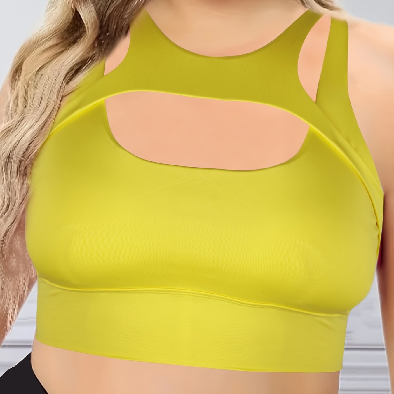 Women's Cut Out Racer Back Sports Bra