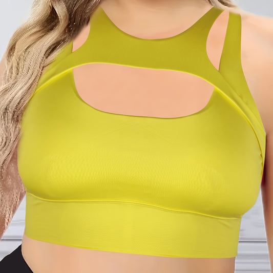 Women's Cut Out Racer Back Sports Bra