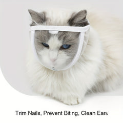 Transparent Cat Eye Mask for Grooming and Cleaning