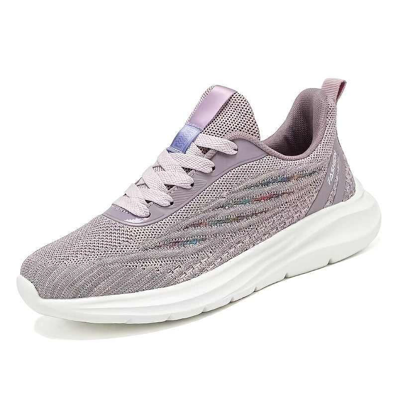 Solid Platform Sneaker Lace Up Low Round Toe Non slip Trainers