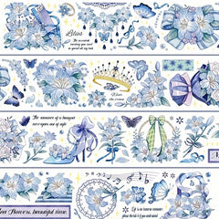 Floral Stickers Set Crystal Stereo Waterproof Stickers 2 Meters