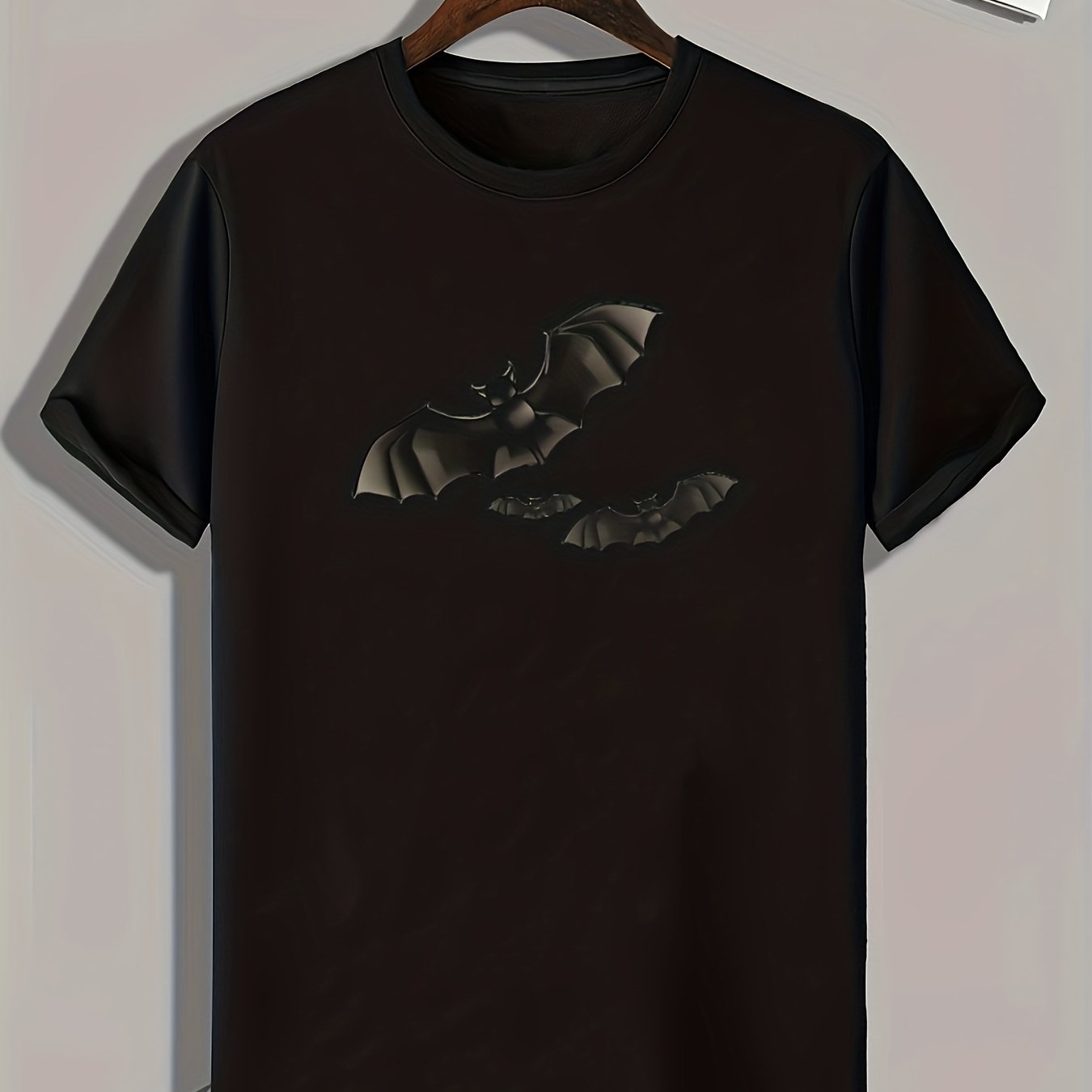 Halloween Bats Print Men's Graphic T shirt Casual Comfy Tees