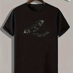 Halloween Bats Print Men's Graphic T shirt Casual Comfy Tees