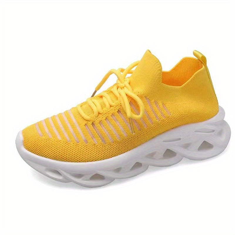 Women's Breathable Flying Woven Sneakers Casual Running Shoes