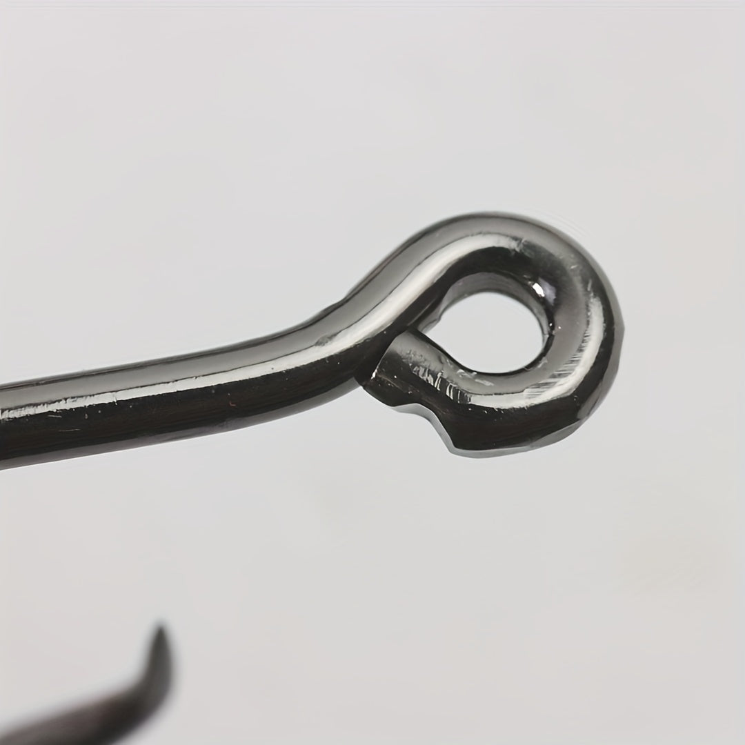 15pcs Nickel Octopus Fishing Hooks High Carbon Steel Barbed with Eye