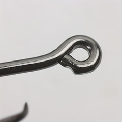 15pcs Nickel Octopus Fishing Hooks High Carbon Steel Barbed with Eye